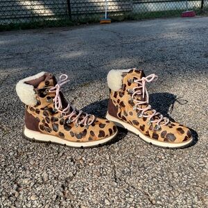Cole Haan Women’s leopard print winter boots